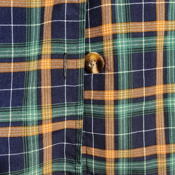 5/$16 💓Plaid Button Up And Skirt Set Blue Green and Yellow Co-ord 2 Piece Set - Picture 5 of 10